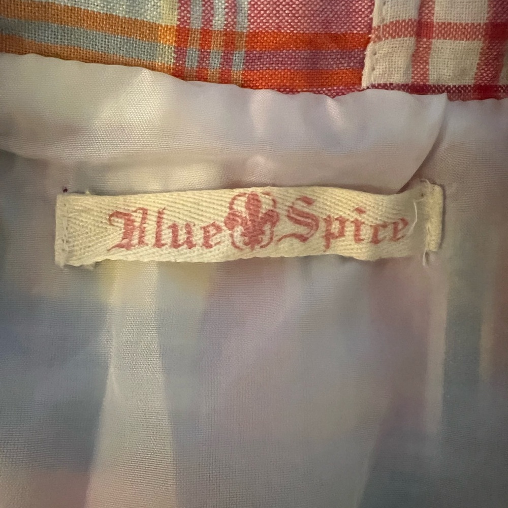 Juniors Plaid Pink Multicolored Small Shrug Jacket - Picture 4 of 10